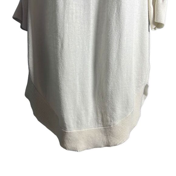 Express Cold Shoulder Rounded Hem Woven Sleeve Sweater Size S - Picture 5 of 8